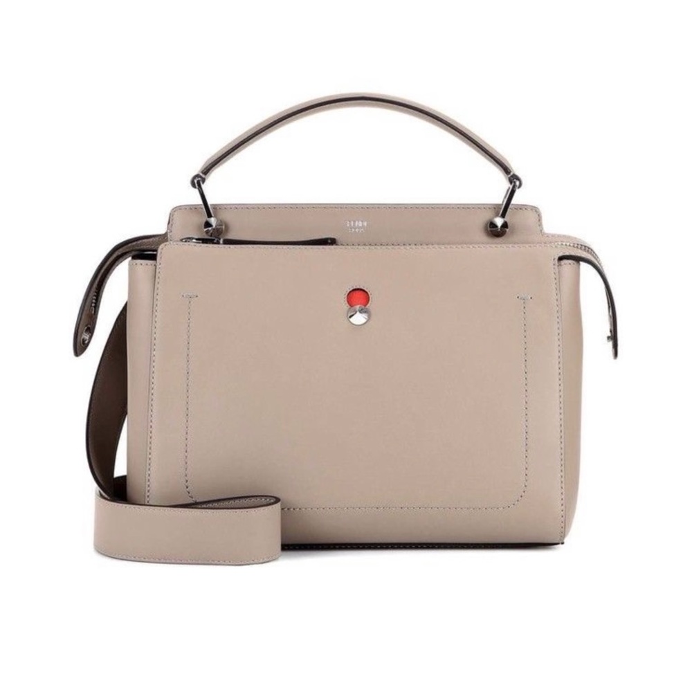 Fendi Dotcom Taupe Bag with removable pouch/strap